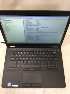 DELL LATITUDE E7470 - BOOTS TO BIOS/BIOS LOCKED - INTEL I5-6300U -NO RAM-READ-BB - Picture 1 of 7
