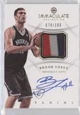 2012-13 Panini Immaculate Auto Patch /100 Brook Lopez #AP-BL Patch Auto