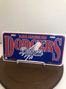 Los Angeles Dodgers Tin Metal VINTAGE License Plate MLB 2001 Rico/Tag Express - Picture 1 of 6
