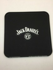 Jack Daniels Whisky Advertising Square 'Jack Daniels' Rubber Black Bar Mat