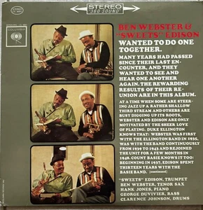 Ben Webster & "Sweets Edison" - Wanted To Do One Together - 1996 (reissue) - Picture 1 of 3