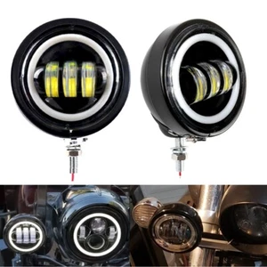 Lámpara antiniebla de paso de 4,5" con soporte de carcasa para Harley Electra Glide Touring - Imagen 1 de 12