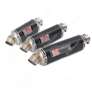 Universal 38-51mm Exhaust Tail Pipe Motorcycle Carbon Fiber Muffler Silencers - Picture 1 of 7