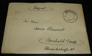 Feldpost 1942 Kreisstempel Provisorischer Feldpoststempel Bocholt Westfalen - Bild 1 von 3
