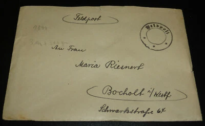 Feldpost 1942 Kreisstempel Provisorischer Feldpoststempel Bocholt Westfalen - Bild 1 von 3