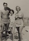 Photo Bronx NY Orchard Beach Pretty Women Bathing Suits Handsome Man Vtg Smile 