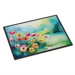 Carolines Treasures DAC1547MAT 18 x 27 in. Unisex Anemones in Watercolor Doormat - Picture 1 of 1