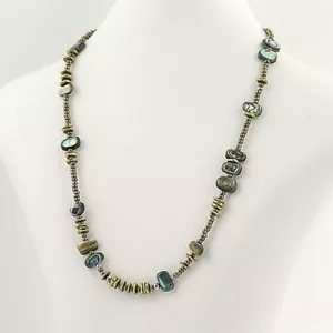 Collar Silpada Plata Esterlina 925 Latón Cáscara Semilla de Bronce Cuentas N1729 LINDO - Imagen 1 de 13