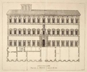 Mortier - Palais du Prince 1704 Orig Antique Print Roma Rome Ancienne et Moderne - Picture 1 of 6
