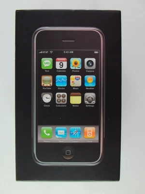 Apple iPhone 2g 8gb 1st Generation A1203 - MATCHING BOX & SIM CARD - Rare 2007 - Image 1 of 4