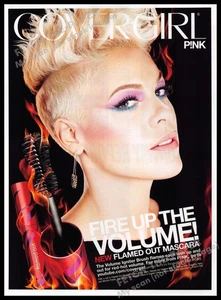 Cover Girl 2010s Magazine Print Ad 2013 Singer Pink Mohawk Musician - Picture 1 of 1