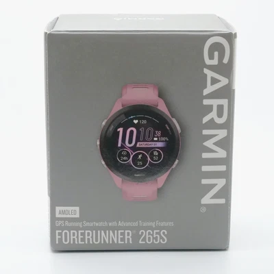 Reloj inteligente Garmin Forerunner 265S GPS para correr AMOLED rosa claro 010-02810-05 Foto 1 de 4