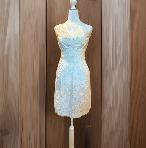 Prendisole 100% Cotone Michael Kors Occhiellato Pizzo Bianco Viaggio Brunch Festa della Mamma 8