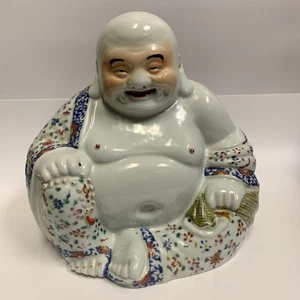 Antike, chinesische, Porzellan, Happy Buddha Statue, 9,5 cm groß - Bild 1 von 15