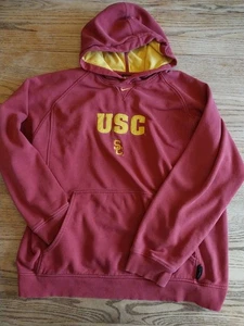 Vtg Y2K Nike USC SC Trojans Mens Sz L Sweatshirt Center Swoosh - Picture 1 of 9