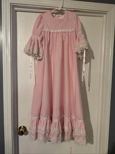 Little Belles and Beaus Embroidered Pink Ruffles Lace Dress  Size 8 - Picture 1 of 6