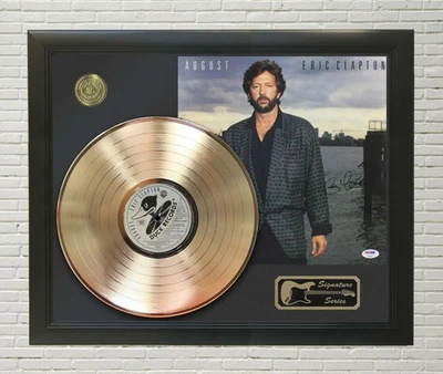 Eric Clapton Framed wood Reproduction Signature LP Record Display. 03 - Image 1 of 4