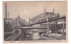 antike AK / Berlin Deutschland / erhöhte Anhalter Eisenbahn Eisenbahnbrücke - Bild 1 von 2