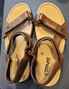 Teva Sandalen wasserdicht Leder Wandern Herren 11 Outdoor verstellbare Riemen Komfort - Bild 1 von 6