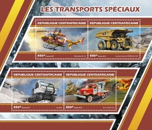 Central Africa - 2017 Special Transport - 4 Stamp Sheet - CA17310a - Picture 1 of 1
