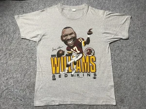 Vintage Washington Redskins Shirt Mens Medium Gray Doug Williams Caricature Tee - Picture 1 of 9