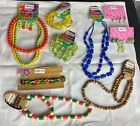 NWT Fashion Jewelry Necklace Lot multi color, style and lengths green pink mixed