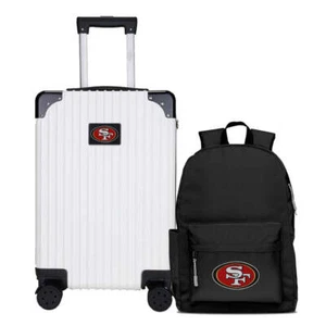 San Francisco 49ers Carry-On Hardcase Spinner Luggage and Backpack Set - Picture 1 of 4