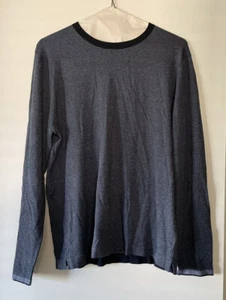 Banana Republic NWT Sweater Sz L Navy Shades of Blue Silk Cotton Cashmere Men's - Picture 1 of 9