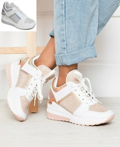 white wedge trainers womens