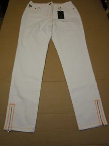MADELEINE WHITE DENIM JEANS - SIZE UK 12 - Picture 1 of 6