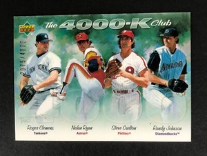 2005 Upper Deck The 4000-K Club Nolan Ryan Randy Johnson Steve Carlton /4000