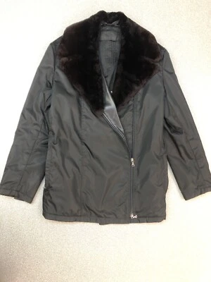 Abrigo/chaqueta Prada negro de nailon y cuero, talla 38 Foto 1 de 4