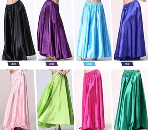 NEW Belly Dance Carnival Gypsy Skirt Fancy Costume Circle Swing Full satin skirt - Picture 1 of 9