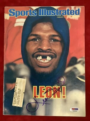 Leon Spinks Signed Sports Illustrated Boxing Autograph 2/27/78 Teeth PSA/DNA - Image 1 of 4