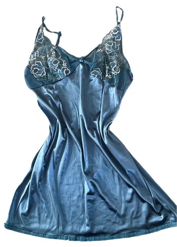 Abito slip vintage Valentino Intimo lingerie pizzo raso taglia large