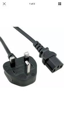 NEW  DP/N 016583 Volex/Dell 3-Pin UK Plug Power Cord Kettle POWER LEAD - Image 1 of 4
