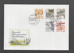 Schweiz Switzerland 1987 FDC -  Postbeförderung - Imagen 1 de 1