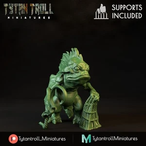 Fishman Hook & Net Kuo-toa Murloc Fighter Rogue Druid Miniatur | D&D DnD - Bild 1 von 5