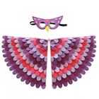 Kids Birds Animal Wings Cosplay Costume Girls Boys Cape And Mask Elastic Dress