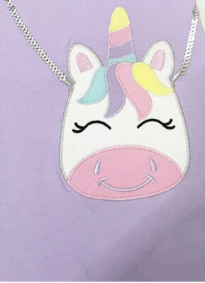 Goodlad Niñas Pequeñas Unicornio Cartera Vestido Lavanda Manga 3/4 Nuevo Estado 2T-5T Foto 1 de 4