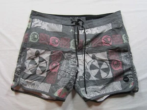 RVCA nature board short chino men 36 zipper jellyfish animal circus beach surf - Imagen 1 de 8