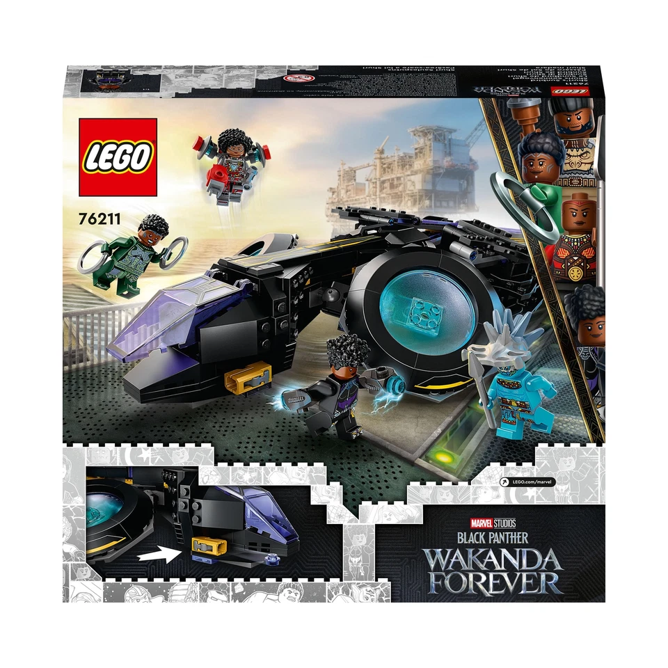 LEGO 76211 Marvel Shuri's Sunbird Black Panther Aircraft Buildable Toy Vehicle - Image 1 of 1
