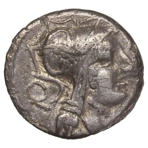 Republic Roman Junia Denier 91 BC Rome / Pan Chariot RRC.337/3 Silver - Picture 1 of 2