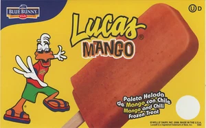Lot of 2 Lucas Mango (Blue Bunny) Ice Cream Truck Decal Sticker 8"x 5" - Picture 1 of 1