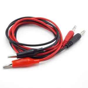 1M Banana Plug Probe Cable to Alligator Test Lead Clips for Multimeter Testing - Picture 1 of 10