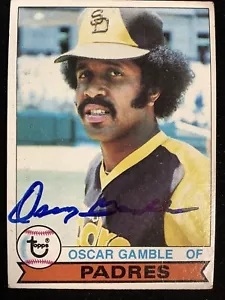 Oscar Gamble Signed 1979 Topps #263 Baseball Card New York Yankees Autograph TPG - Picture 1 of 2