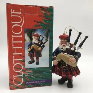 Clothtique Schottischer Weihnachtsmann mit Dudelsack Weihnachtsschmuck Possible Dreams 2000 - Bild 1 von 13