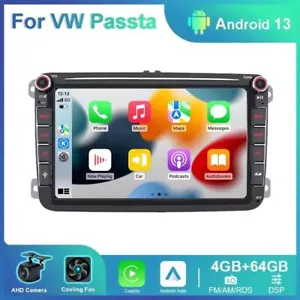 8" Android 13 Apple Carplay Car Stereo Radio For VW Passat Wireless GPS BT FM - Picture 1 of 13