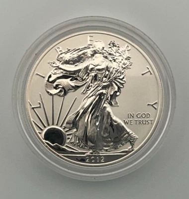 2012-S Reverse Proof $1 American Silver Eagle in Capsule - Image 1 of 2