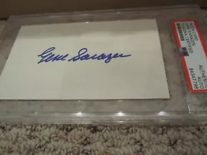 Gene Sarazen Autographed Signed 3x5 Index Card PSA/DNA Masters - Picture 1 of 3